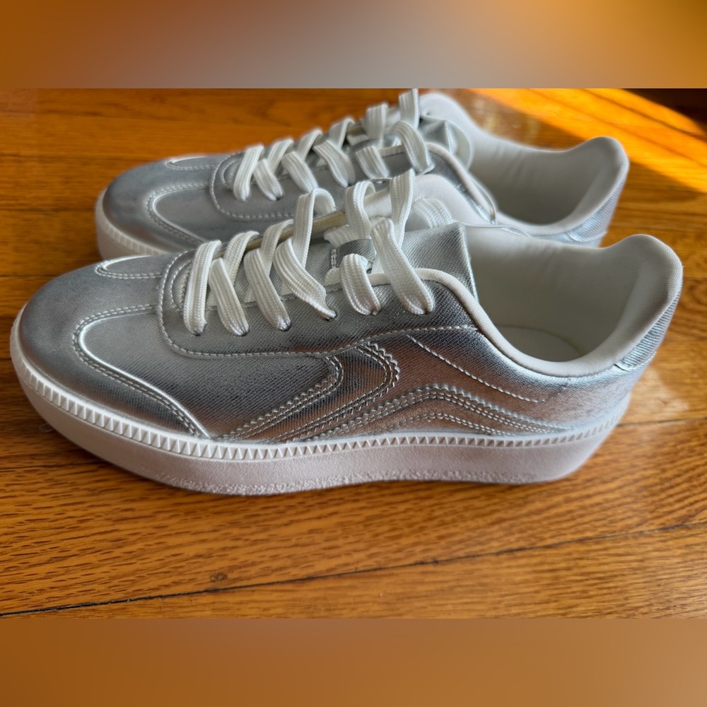 Women Silver Sneakers